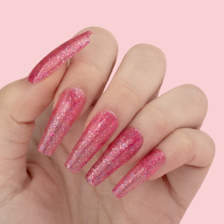 Shellac UV& Led Starry Pink Νο 455 Fuchsia Glitter 10ml