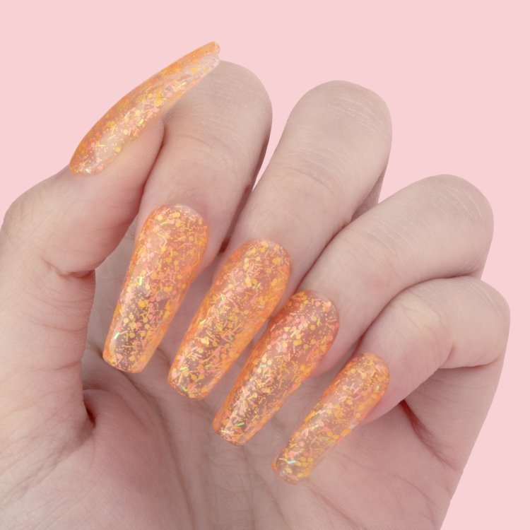Shellac UV& Led Blankety Νο 464 Transparent Orange Glitter 10ml