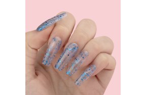 Shellac UV& Led Sapphire Sparkle Νο 447 Transparent Blau Glitter 10ml